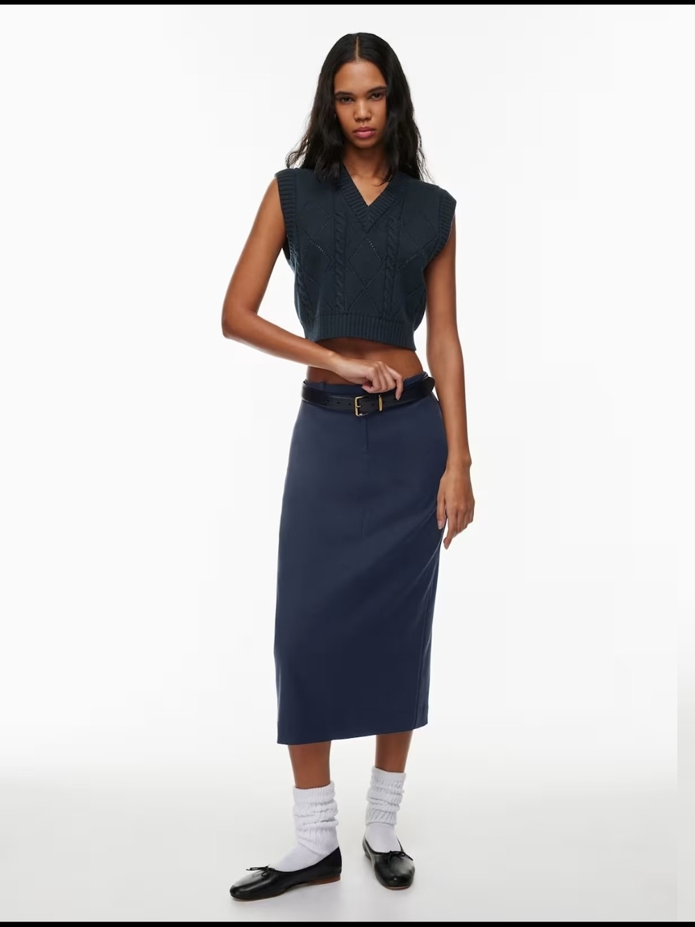 Aritzia Sunday Best Palace Skirt, Size: 4, Colour: Admiral.